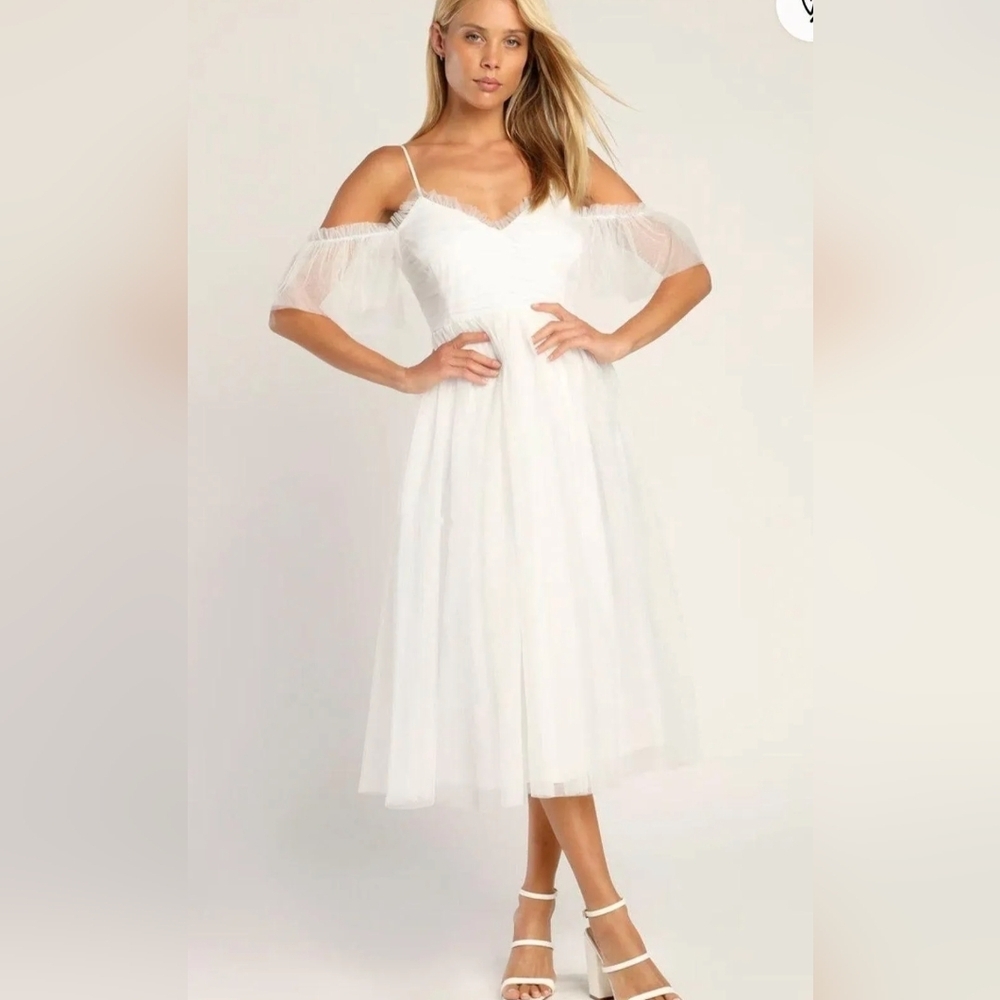 Lulu's White Midi Dress